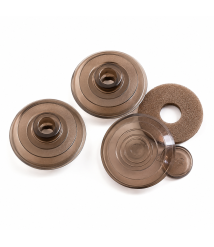 Butoni din policarbonat fumurii, 6mm x 30mm (20 bucati)